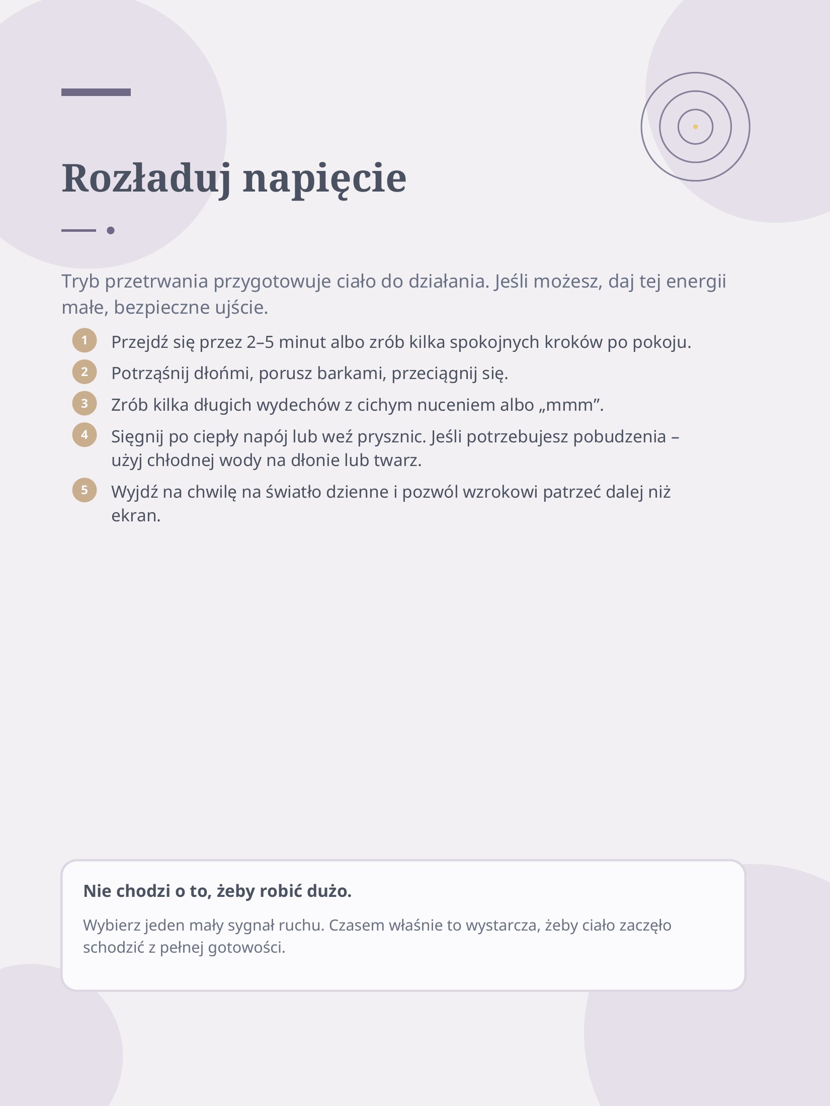 Fragment poradnika „Jak wyjść ze stanu przetrwania”