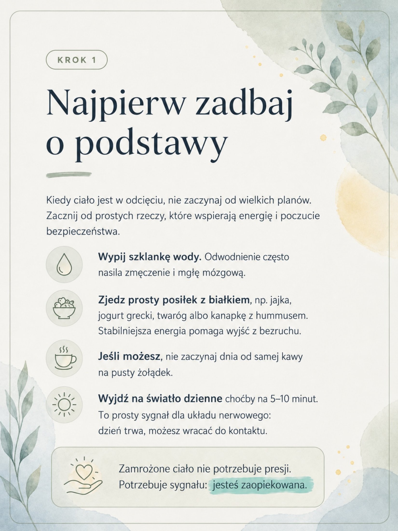 Fragment poradnika „Jak wyjść ze stanu zamrożenia”